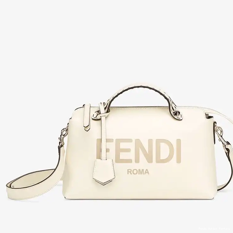HOT By Logo Fendi Way Medium Bag The In ROMA White Boston Leather Calf 0703
